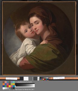 De vrouw van de kunstenaar Elizabeth en hun zoon Raphael door Benjamin West