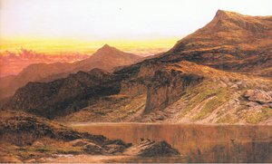 Een Welshe zonsondergang, uit onbekend tijdschrift of boek door Benjamin Williams Leader