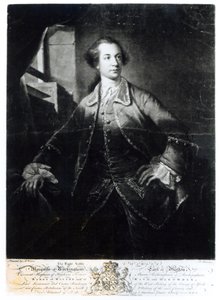 Portret van Charles Watson-Wentworth, tweede Markies van Rockingham (1730-82), gegraveerd door Richard Houston