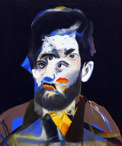 50 grote schrijvers uit de geschiedenis : Émile Zola, 2015 (olieverf en acrylverf op doek) door Benoit Erwann Boucherot