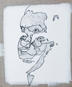 50 grote schrijvers uit de geschiedenis : Federico Garcia Lorca, 2015 (olieverf en acrylverf op doek)