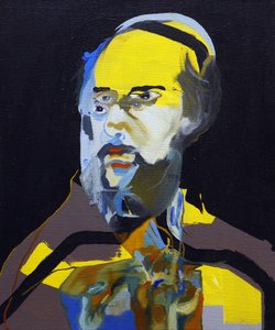 50 grote schrijvers uit de geschiedenis : Paul Verlaine, 2015 (olieverf en acryl op doek) door Benoit Erwann Boucherot