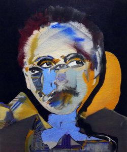 50 grote schrijvers uit de geschiedenis : Tennessee Williams, 2015 (olieverf en acryl op doek) door Benoit Erwann Boucherot