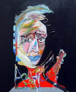 50 grote schrijvers uit de geschiedenis : Virgina Woolf, 2015 (olieverf en acryl op doek)
