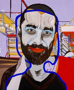 Het schip der dwazen : Jonathan, 2020 (olieverf op doek) door Benoit Erwann Boucherot