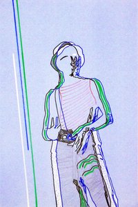 Passager 2, 2020 (acryl op gezeefdrukt Japans papier) door Benoit Erwann Boucherot