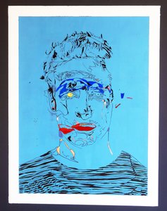 Surportret : Eén man, 2015 (acryl op doek) door Benoit Erwann Boucherot
