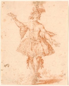 Staande mannelijke theaterfiguur