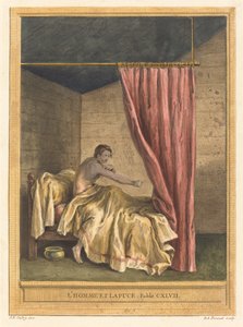 De Man met Vlooien door Benoît Louis Prévost after Jean Baptiste Oudry
