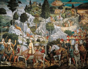 Processie van de Wijzen naar Bethlehem, door Benozzo Gozzoli door Benozzo di Lese di Sandro Gozzoli