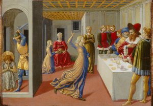 Het feest van Herodes en de onthoofding van Johannes de Doper, 1461-62 door Benozzo di Lese di Sandro Gozzoli
