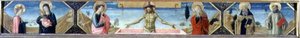 Het mystieke huwelijk van St. Catharina, de verrezen Christus en St. Antonius Abt en St. Benedictus door Benozzo di Lese di Sandro Gozzoli