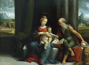Madonna en Kind en St. Jerome, ca. 1530s