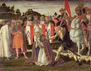 Het martelaarschap van St. Fabianus door Benvenuto di Giovanni