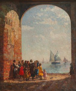 De terugkeer van vissersboten, ca. 1920