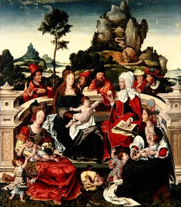De Heilige Verwantschap door Bernaert van (circle of) Orley
