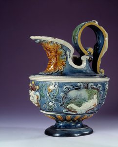Aiguiere de faience gemaakt door de school van Bernard Palissy door Bernard (school of) Palissy