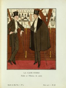 Avondkleding en cape door Bernard Boutet de Monvel