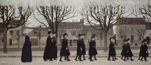 De Wezen of, De Kostschool in Nemours door Bernard Boutet de Monvel
