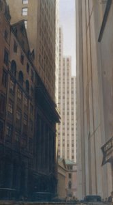 Uitzicht op Wall Street