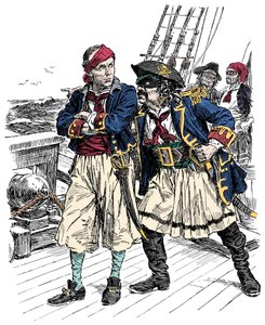 Twee Piraten Bedreigen Illustratie door Bernard Partridge (1861-1945) uit 