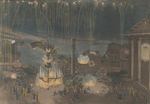 Een perfecte beschrijving van het vuurwerk in Covent Garden door Bernard Lens