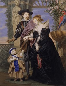 Kopie naar Rubens, Zijn Vrouw Helena Fourment en Hun Zoon Frans door Bernard Lens