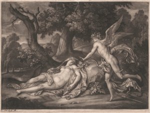 Cupido en Psyche door Bernard Lens