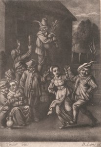 Dansende Boeren door Bernard Lens