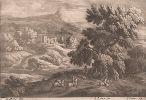 Landschap met Ruiter door Bernard Lens