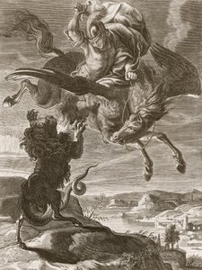 Bellerophon vecht tegen de Chimaera, 1731 door Bernard Picart