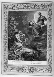Endymion en de Maan (gravure) door Bernard Picart