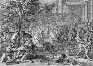 Festin a LHonneur du Soleil, de dag van de grote Ramy, 1723