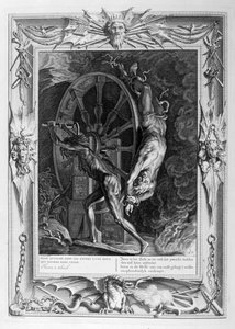Ixion in Tartarus op het wiel, 1733 door Bernard Picart