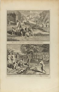 Manière dont les Sauvages.../Dance des Sauvages de Paria door Bernard Picart
