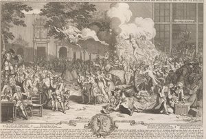 Monument ter herinnering aan de dwaasheid van het jaar 1720 door Bernard Picart