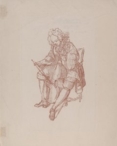 De basvioolspeler, 1707 door Bernard Picart