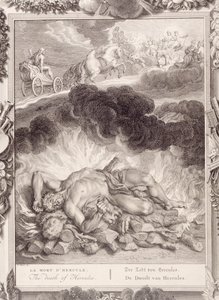 De dood van Hercules door Bernard Picart