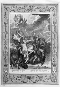 De Val van Phaëton (gravure) door Bernard Picart