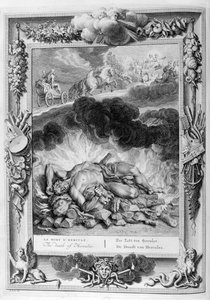 De dood van Hercules, 1733 door Bernard Picart