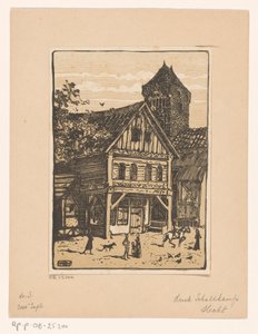 Houten huis en stenen toren
