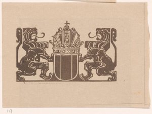 Wapenschild met twee leeuwen