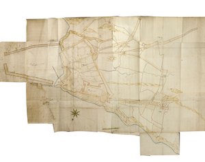 Kaart van Tanger door Bernard de Gomme