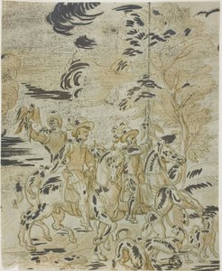 Valkenjacht door Bernard van Orley