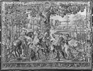 De jachten van Maximiliaan, Leo, de hertenjacht, Gobelins-fabriek