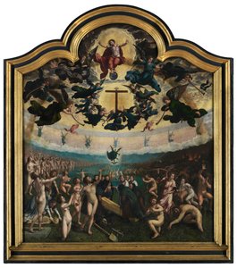 Het Laatste Oordeel en de Zeven Werken van Barmhartigheid, middenpaneel