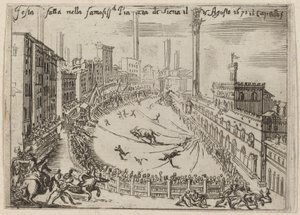 Het plein, Siena door Bernardino Capitelli