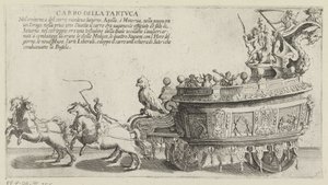 Triomfwagen van het Sienese district Tartuca door Bernardino Capitelli
