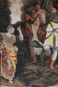 Detail van Het Martelaarschap van Sint-Catharina door Bernardino Lanino