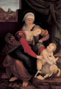 De Heilige Anna met Maria en Jezus